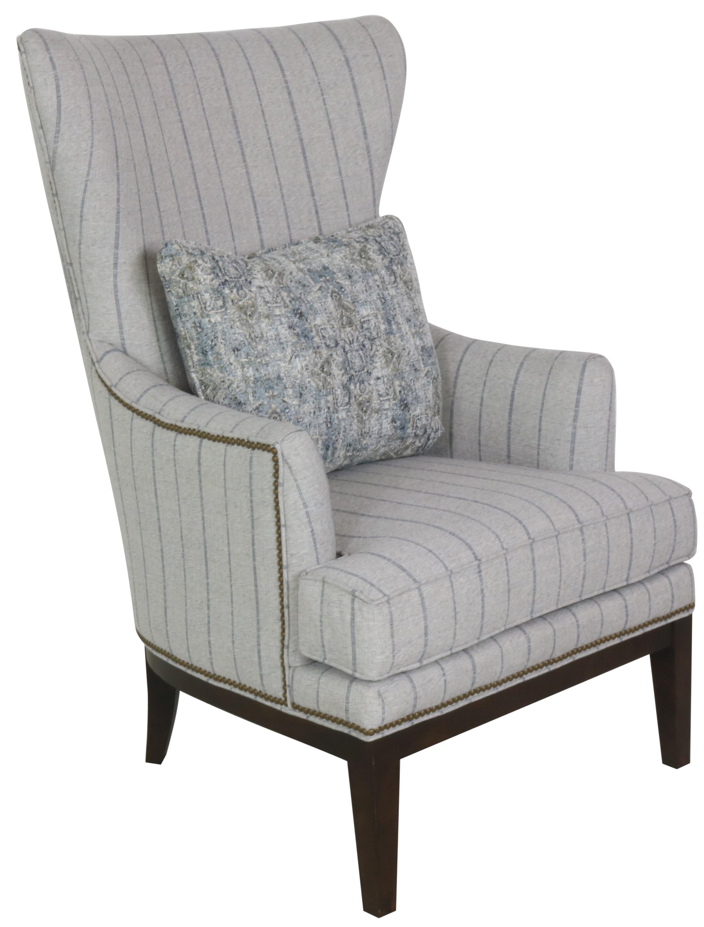 HF Custom Bryn Transitional Wing Chair with English Arms and